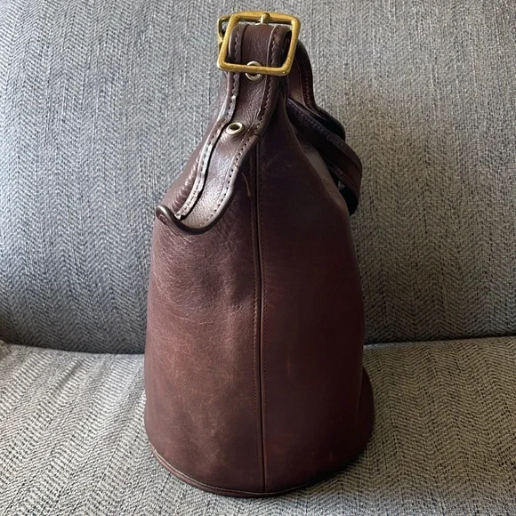 Coach Bleeker Vintage Brown Leather Bucket Crossbody Bag - Picture 5 of 16